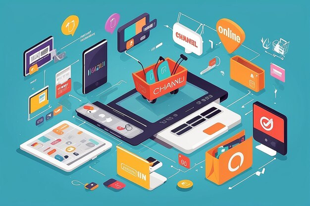 OMNIChannel concept for digital marketing and online shopping