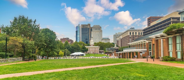 Onafhankelijkheidszaal in Philadelphia van de binnenstad Pennsylvania