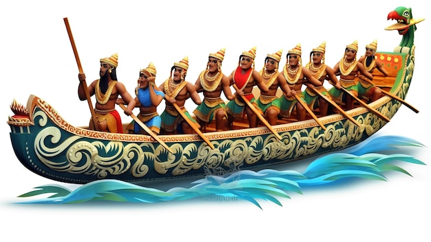 Photo onam festival onam boat race generative ai