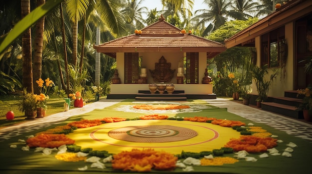 Onam Floral Designs Traditional Kerala Festival