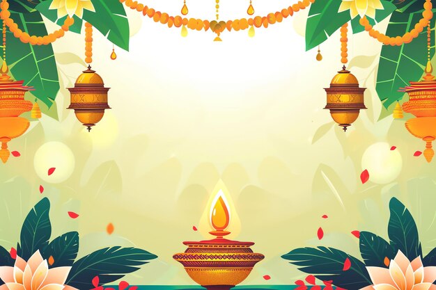 Photo onam indian illustration background