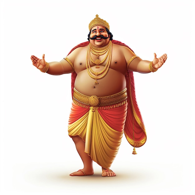 Onam Mahabali personage beeld render