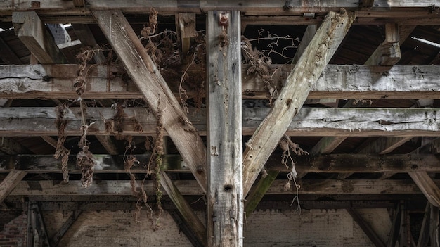 Photo the once grand center arena now stood in ruins its wooden beams slowly collapsing and vines creeping