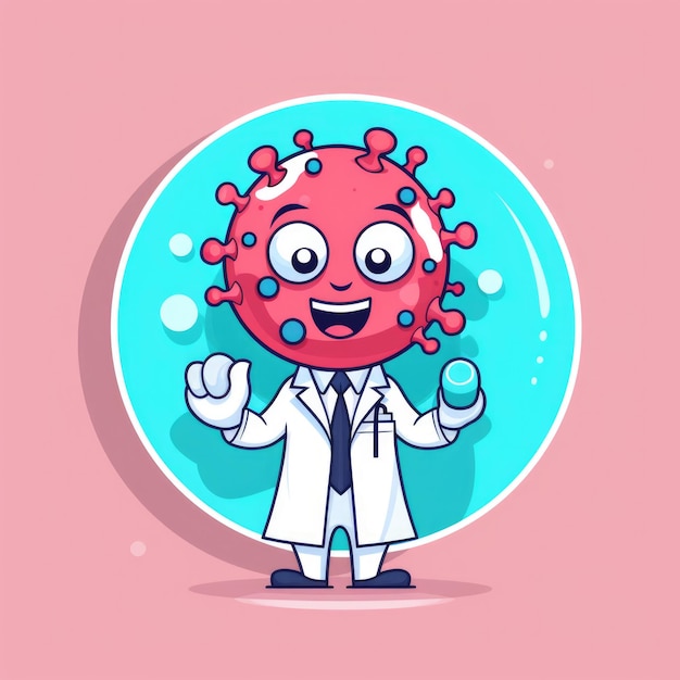 Oncoloog-mascotte voor een bedrijfslogo Generatieve AI