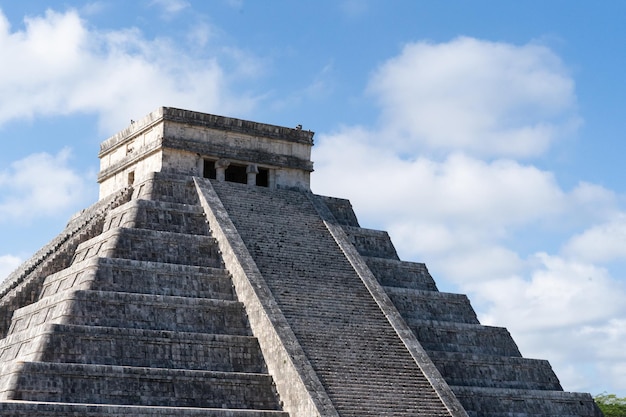 Onderdeel van Chichen Itza, een van de zeven wonderen van de moderne wereld in Mexico