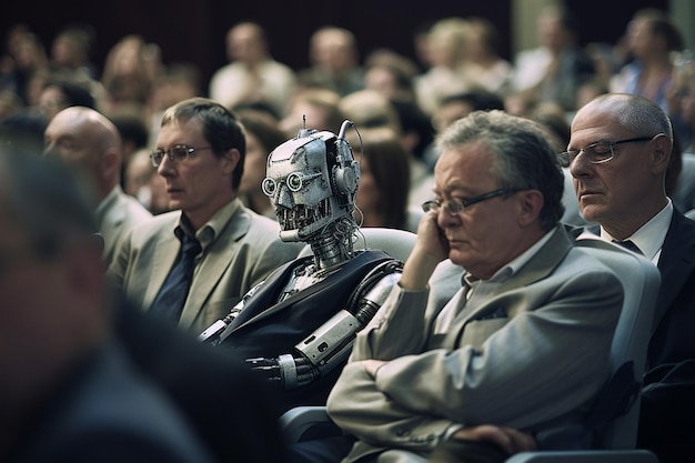Foto ondernemer bij een seminar over kunstmatige intelligentie