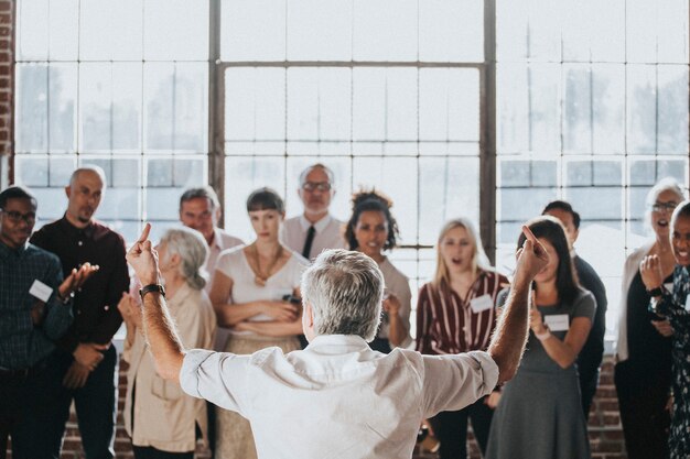 Ondernemers in een zakelijke conferentie