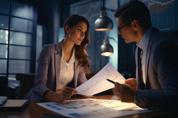 Ondernemingsvrouw die werkzaam is op het gebied van belastingplanning met een generatieve ai