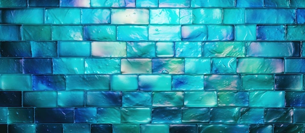 Onderwater tegels in iriserend turquoise blauw