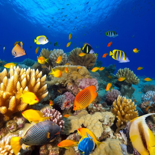 Onderwaterwereld in tropische oceaan