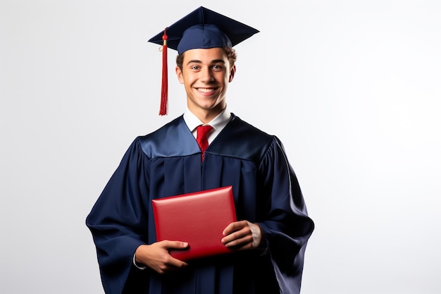 onderwijsafstuderen en mensenconcept gelukkige indiase mannelijke afgestudeerde student in mortierbord en ba