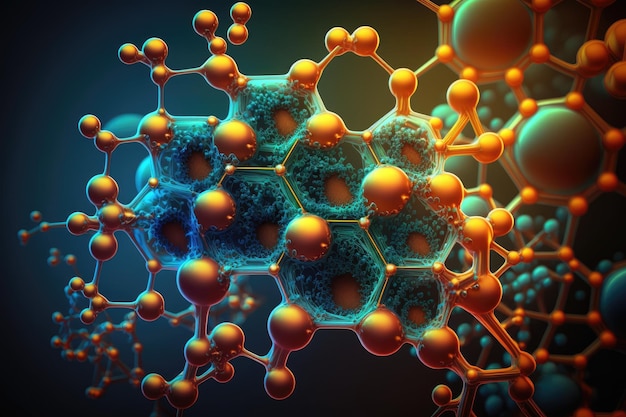 Onderzoek naar nanotechnologieën en studie van microscopische structuur van moleculen gemaakt met generatieve AI