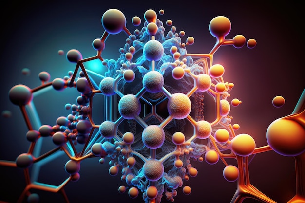 Onderzoek naar nanotechnologieën en studie van microscopische structuur van moleculen gemaakt met generatieve AI