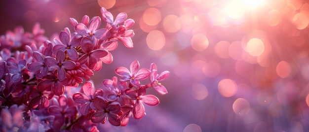 Onduidelijke achtergrond met lila bloemen