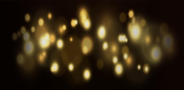 Foto onduidelijke glanzende glanzende bokeh op een donkere achtergrond feestelijke achtergrond