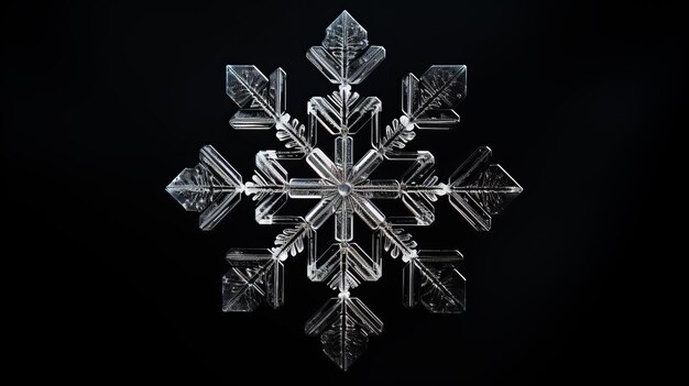 Photo one beautiful snowflake