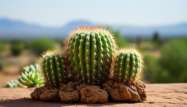 Photo one cactus elevation side view isolated on white