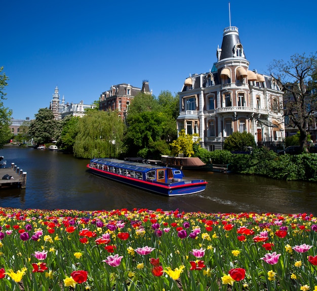 One of canals in Amsterdam