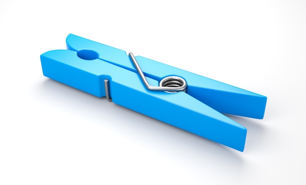 One Clothespin Isolated