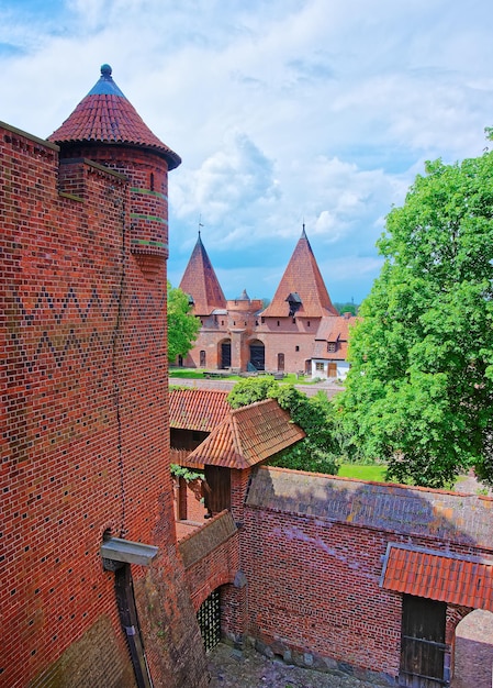 Malbork 성 입구 중 하나는 Marienburg, Teutonic Order, Pomerania, Poland라고도 합니다.