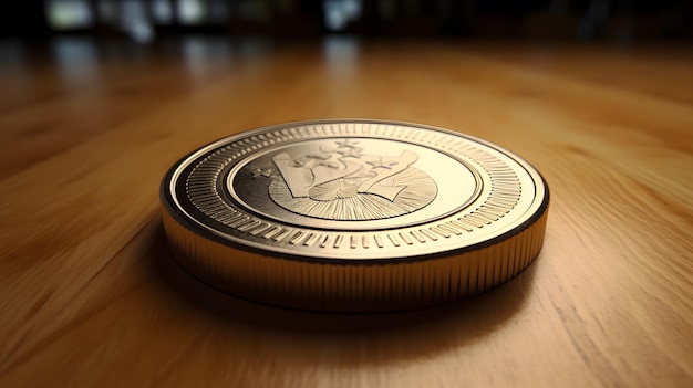 One euro coin 3d