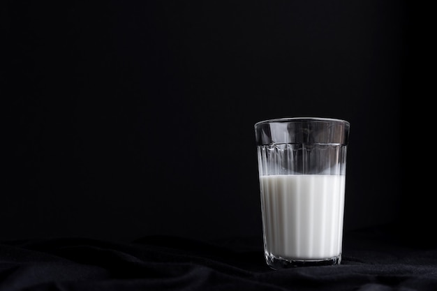 One glass with milk