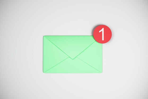 Photo one green email icon