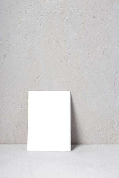 One greeting card mockup on gray textured background