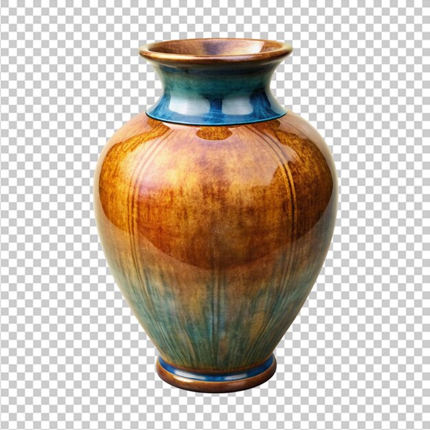 One grey vase isolated on transparent background