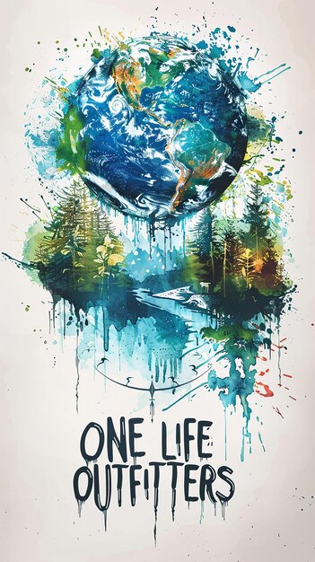 Foto one life out t-shirt logo