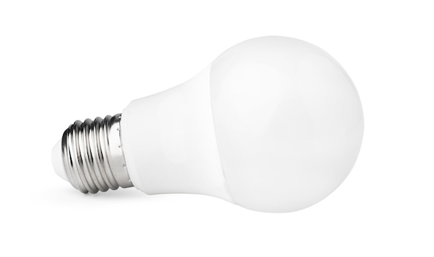 One light bulb isolated on white background