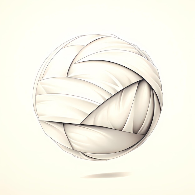 Photo one line drawing of volleyball ballno color no shading