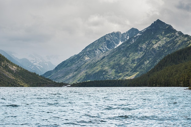 Photo one of the main natural attractions of altai and all of russia the lower multa lake katunsky nature reserve and environmental ecology