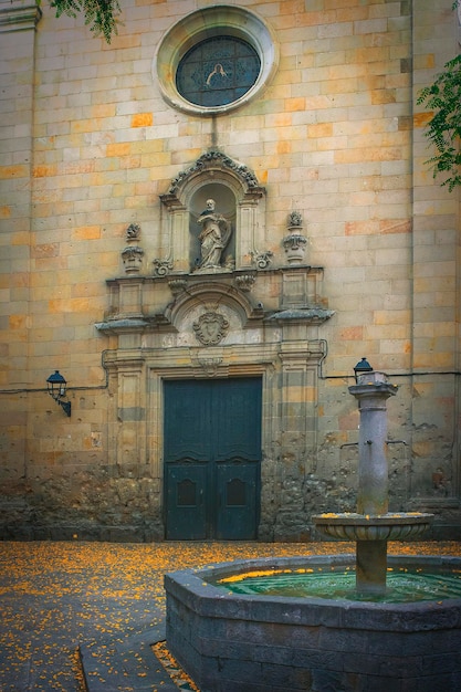 One of the most emblematic corners of Barcelona in the Gothic quarter the square of Felipe Neri