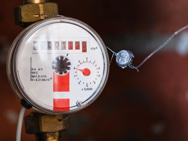 One new mechanical hot water meter