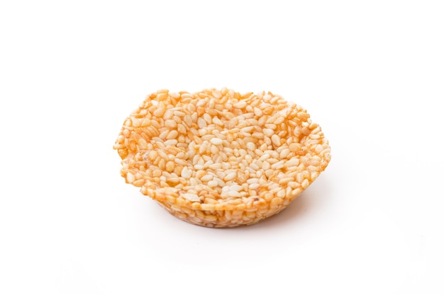 One oat baked cookie isolated