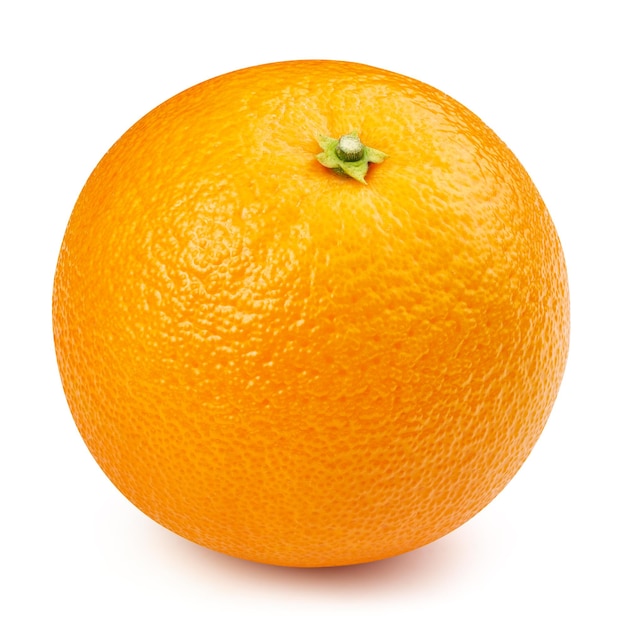 One orange isolated on white background