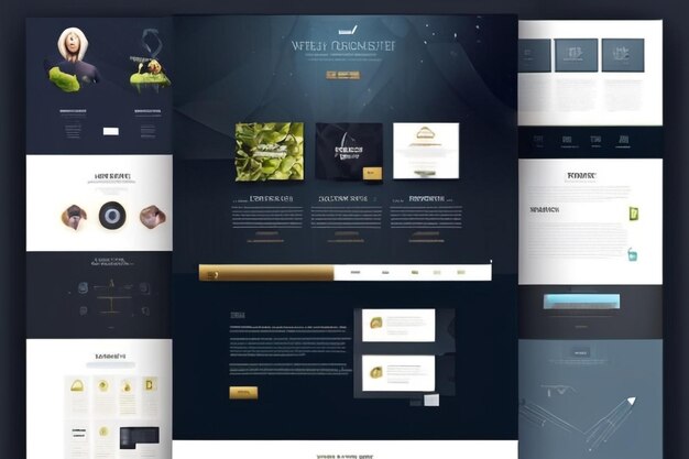 one page website design template all in one set for website design that includes one page website