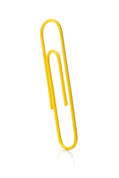 One paper clip isolated on white