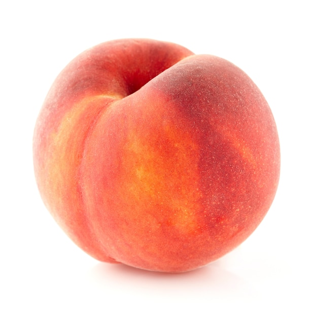 Photo one peach on white