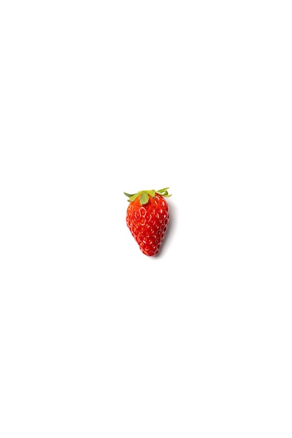 One portrait isolated fresh strawberry