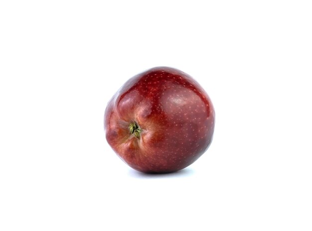 One ripe apple isolated on a white background