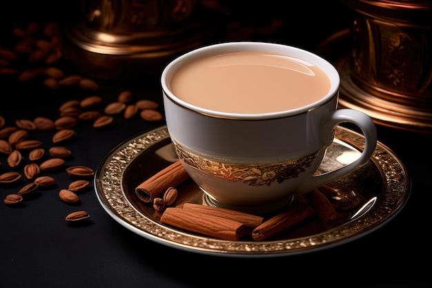 One serving of Karak Tea with milk