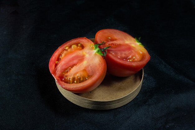 one sliced fresh tomato