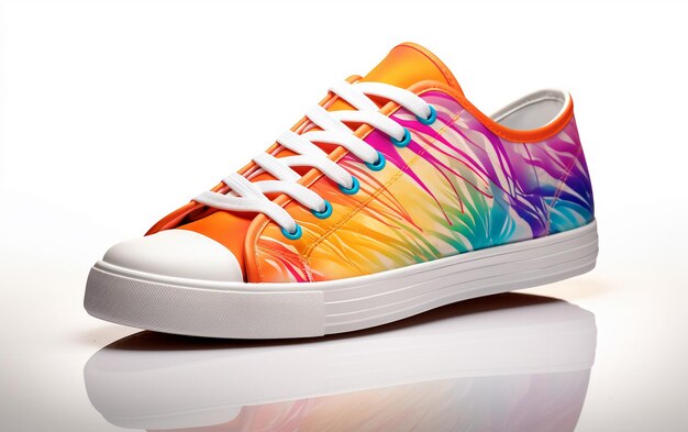 One stylish colorful sneaker AI Generative
