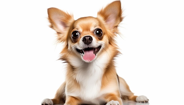 写真 幸せな顔をした 1 種類の犬の正面図