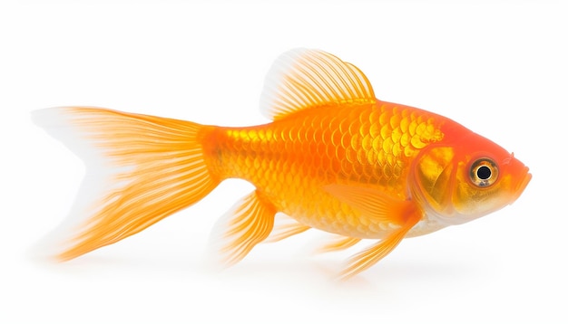 Photo one type of goldfish in side view