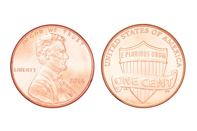 One US cent isolated