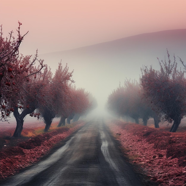 Foto una strada a senso unico