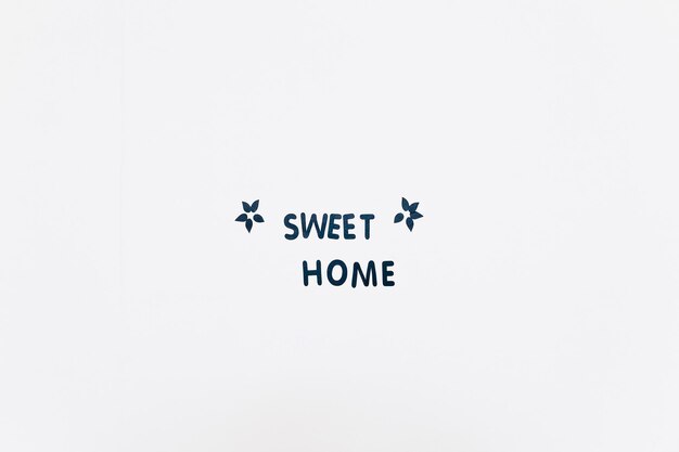 Foto uno dei peggiori interni è scrivere sweet home sullo sfondo